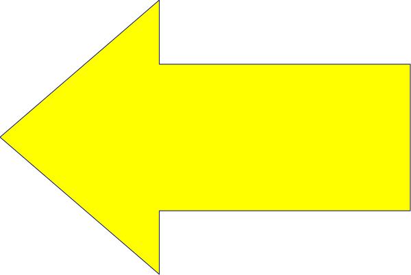 The image shows a yellow arrow pointing to an unseen destination on a gray background with no other discernible elements present in this small clip-art format.