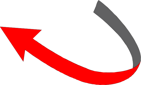 The image shows a black arrow pointing to its right with an exclamation mark above it on top of what appears to be a red background.