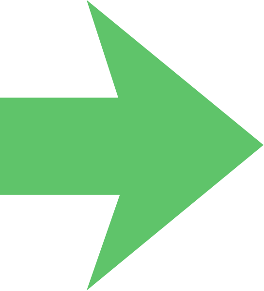 The image shows a green arrow pointing to its right side on an otherwise black background with no other discernible elements present in this small clip-art format.