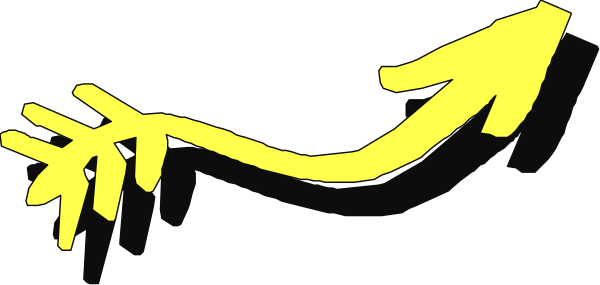 The image shows a black arrow pointing upwards with yellow text that reads "up".