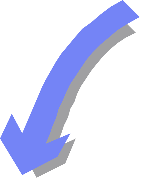 The image shows a simple blue arrow pointing to its right with an upward directional indicator above it on what appears to be a gray background.