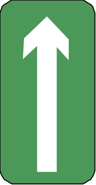 The image shows a green arrow pointing upwards with an exclamation mark on it against a gray background.