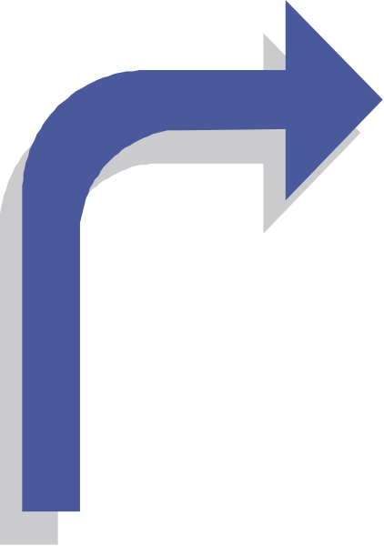 The image shows a blue arrow pointing to its right with an abstract background that appears blurred due to motion effect.