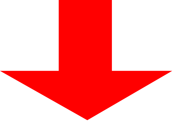 The image shows a red arrow pointing downwards within an upside-down black rectangle with white borders on what appears to be a gray background.