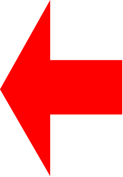 The image shows a red arrow pointing to an upside down letter 'r' inside what appears to be a black square with white lines forming its shape on either side of it.