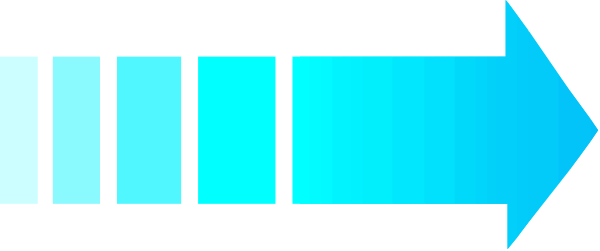 The image shows a pixelated blue arrow pointing to an unseen destination on what appears to be a gray background with no other discernible elements present in this small clip-art format.