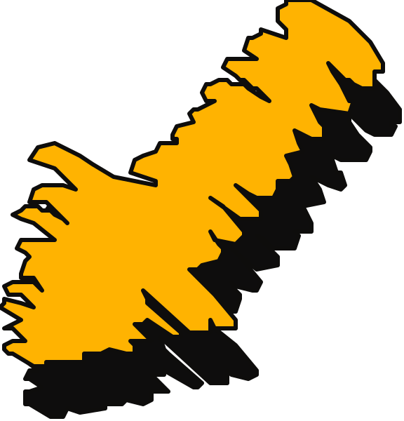 The image shows a sequence of three different illustrations: 1) A yellow spiral with black lines; 2) An orange bird in flight against a dark background; 3) Two white birds flying together over water, also set on a dark backdrop. Each depiction is simple and uses minimal colors to convey the subject matter. The style of each image varies slightly but maintains simplicity within its respective frame. There are no texts or additional elements present in this clip-art composition.