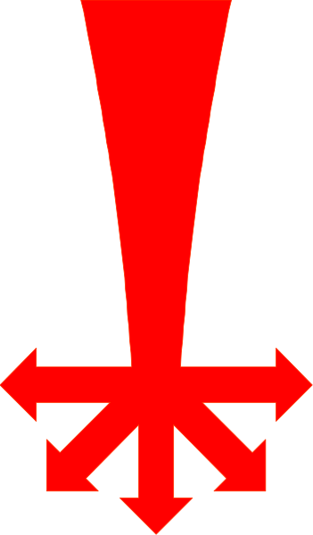 The image shows a red exclamation mark with an arrow pointing upwards on top of it against a black background.