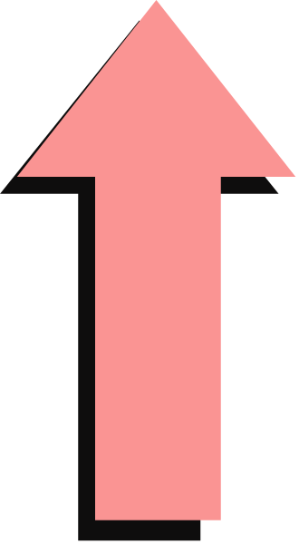 The image shows a red arrow pointing upwards on an otherwise plain background with no other discernible elements present.