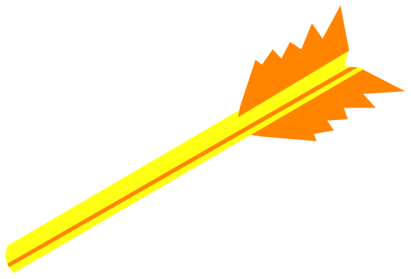 The image shows a black background with two arrows pointing towards each other; there is no text present within this small clip-art graphic.