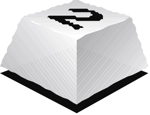 The image shows a computer mouse with an arrow pointing to it from above.