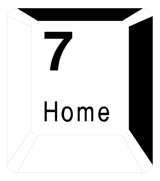 The image shows a cardboard cutout of an open book with "7 Home" written on it against a black background.
