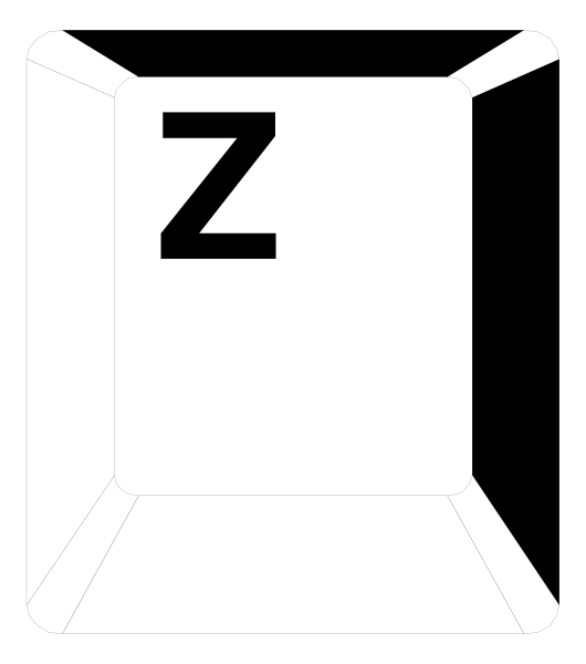 The image shows a black and white illustration of an open cardboard box with "Z" written on it against a dark background.