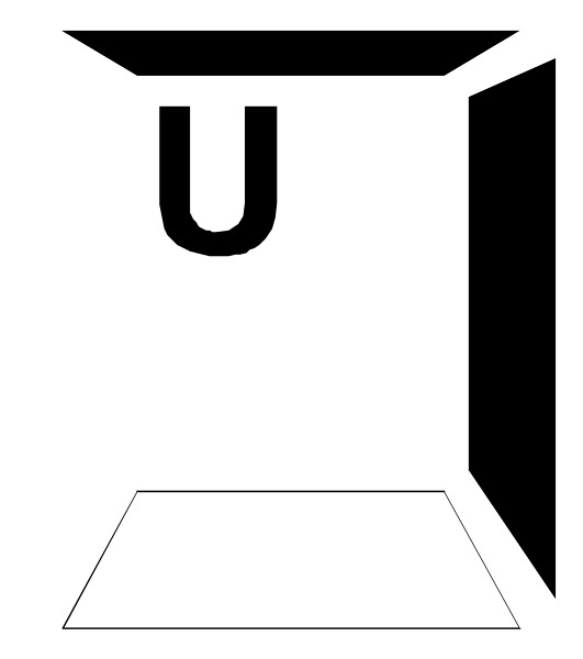 The image shows a simple black and white line drawing of an open shopping bag with no items inside it placed on top of what appears to be another object that is partially visible at its bottom edge but obscured by the bag, suggesting this might represent a tabletop or similar surface where one would place bags.