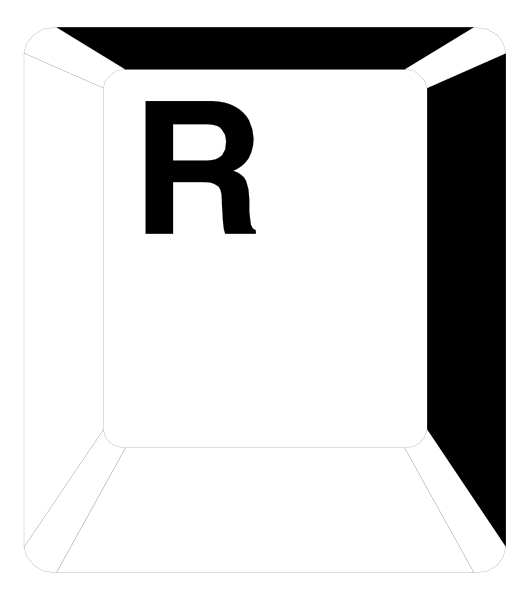 The image shows a white cardboard box with an open flap on top against a black background; there is text that reads "R" in bold letters atop the box's front face.