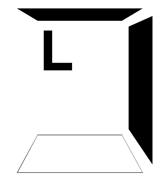 The image shows a simple black and white line drawing of an open book with pages visible on both sides.