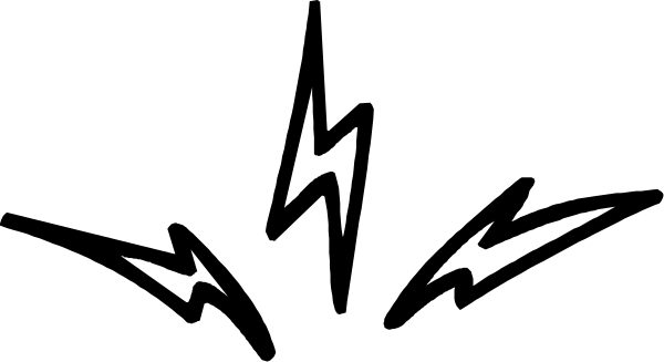 The image shows a black and white abstract design with geometric shapes that resemble an airplane flying through clouds against a dark background.
