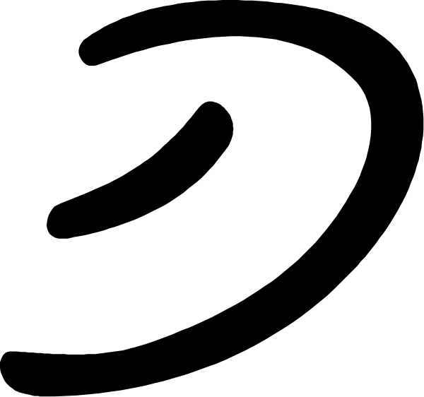 The black and white photo shows a simple geometric design with two rectangles connected by lines forming an abstract shape resembling a stylized letter 't'.