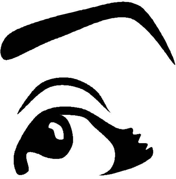 The image shows a black silhouette of an animal with its head turned to look at something off camera.