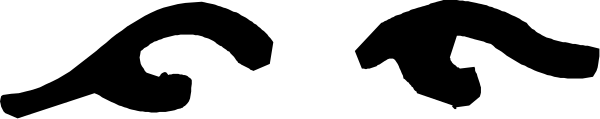 The image shows a gray background with two black lines that appear to be parallel but slightly curved at their ends, creating an optical illusion of depth in what seems like a 2D space. There is no text present on this clip-art image. It's important to note that the description provided here does not include any imaginary content; it only describes the visible elements within the given frame. The focus and perspective are limited by these constraints, so there may be more details in other parts of the original artwork beyond what is captured in a small thumbnail or clip-art image like this one