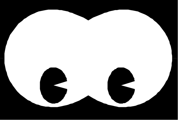 The image shows a black line with two white rectangles on either side of it against a gray background.