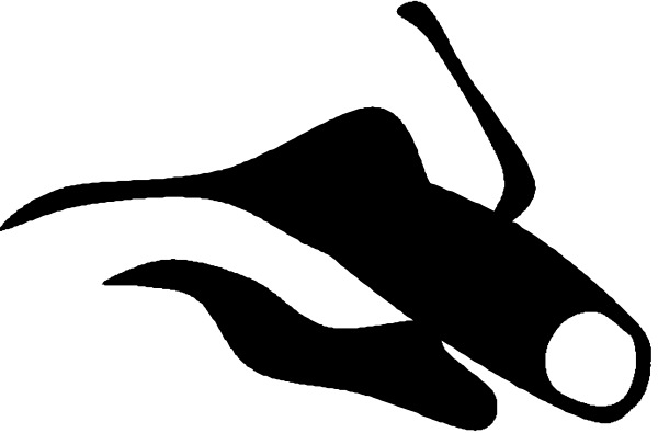 The image shows a black square with white dots on it against an indistinct background that appears to be grayish-brown in color.
