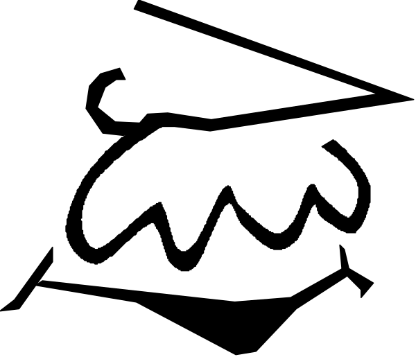 The image shows a black rectangle with white lines creating an abstract pattern within it.