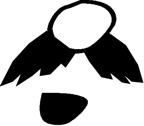 The image shows a black square with white lines forming an abstract pattern against a dark background.