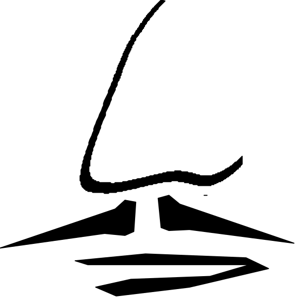 The image shows a black background with two white lines intersecting at an angle near each other on top of it.