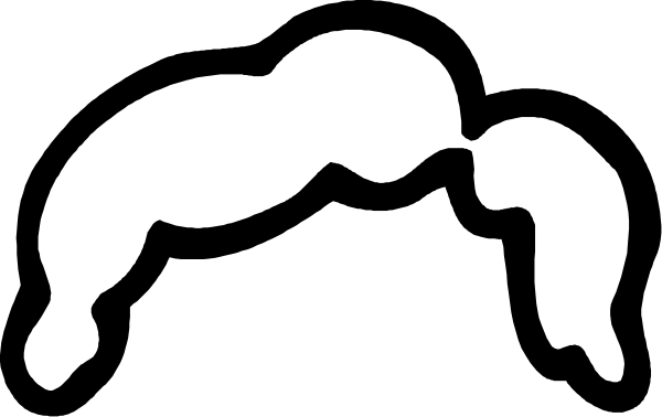 The image shows a black silhouette of two hands holding up an object that resembles a face with exaggerated facial features such as large eyes and lips on what appears to be a gray background.