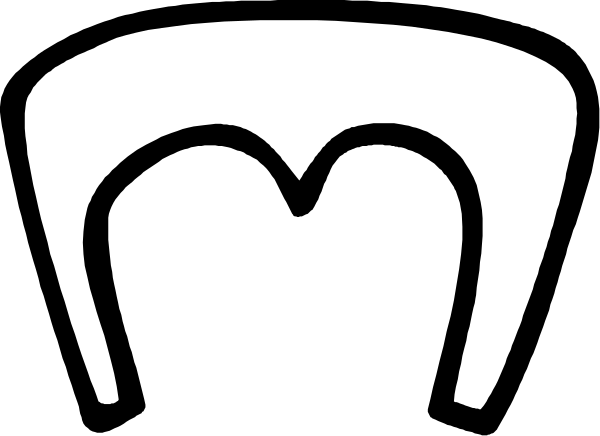 The image shows a black silhouette of an open mouth with white teeth against a dark background.