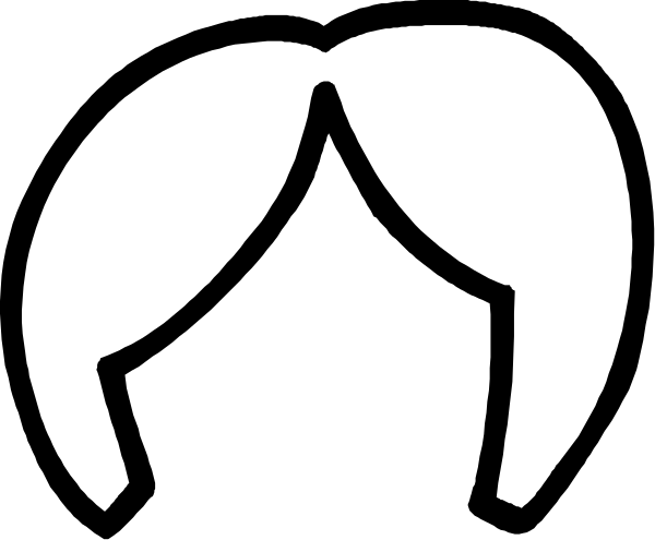 The black and white silhouette of a man's face with mustache above his mouth is shown against an unidentified background in this small clip-art image.