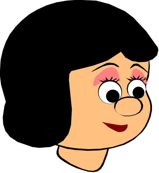 The cartoon character Marge Simpson from "The Simpsons" is shown with a surprised expression on her face in this small clip-art image.