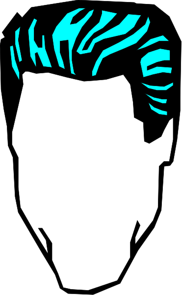 The image shows a black and white silhouette of an adult male with dark hair against a light background; he is wearing glasses on his face which appear to be sunglasses rather than eyeglasses, as suggested by their shape and positioning over eyes that do not have pupils or irises.