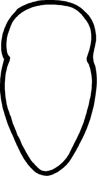The image shows a black silhouette of an object on top of what appears to be a white background with diagonal stripes in shades of gray.