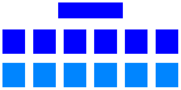 The image shows a pixelated representation of an organ pipe with blue pipes against a grey background.