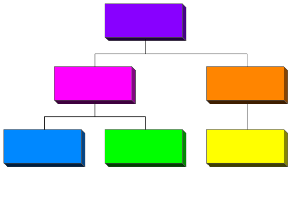 The image shows a colorful diagram with various shapes connected by lines to represent some sort of flowchart or organizational structure in black-and-white background.
