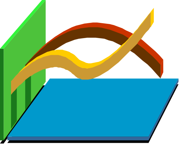 The image shows a graph with three lines representing different data sets: red for "sales," blue for "expenses," green for "profit." There is also an arrow pointing upwards from left to right, indicating growth in profit over time.