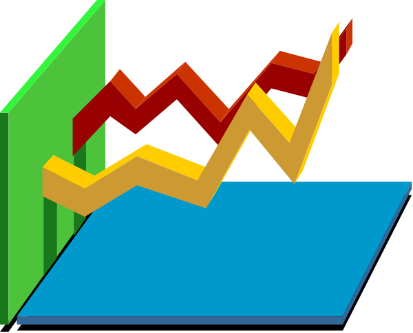 The image shows a colorful bar chart with three bars of varying heights against different backgrounds: blue for water, green for land, red for air; each has an upward trend indicated by arrows pointing upwards from left to right.