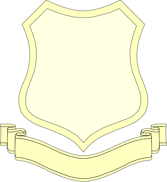 The image shows a shield with an emblem on it inside of another larger shield that has two crossed swords at its base.