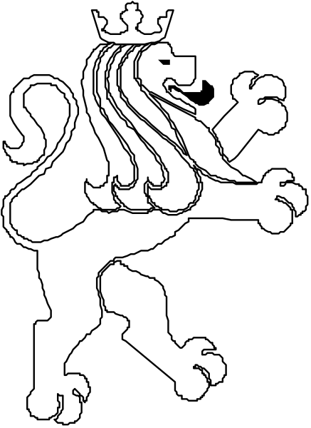 The black and white logo of a lion with its paw raised above it on what appears to be an emblematic shield-like background.