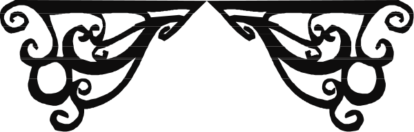 The image shows a black border with an intricate design on it against a grey background.