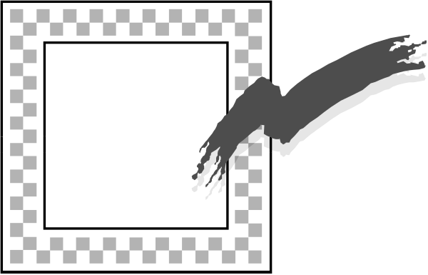 The black and white checkered pattern with a single gray square on it.