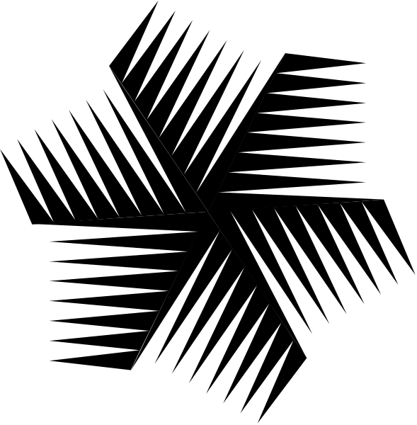 The image shows a black background with two white lines intersecting at an angle near each other on top of it.