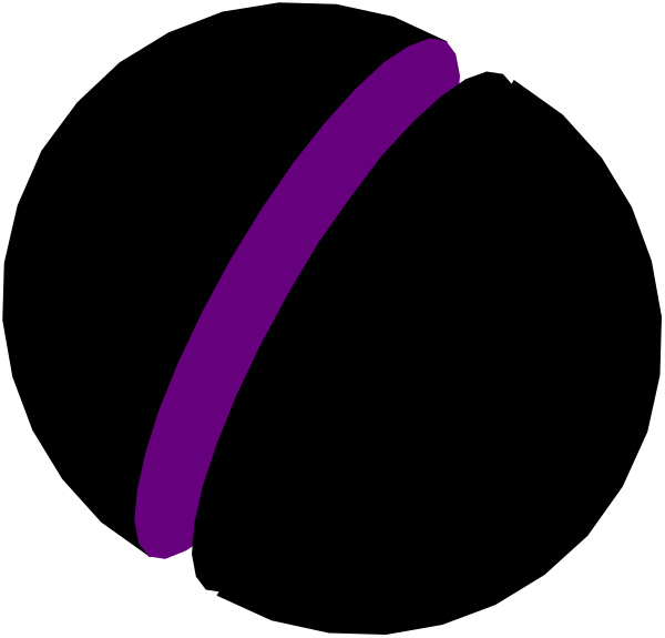 The image shows a purple curved line on a black background with no additional context provided about any other elements present within it.