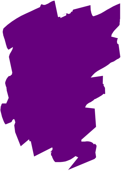 The image shows a purple abstract shape with jagged edges on top of what appears to be a black background.