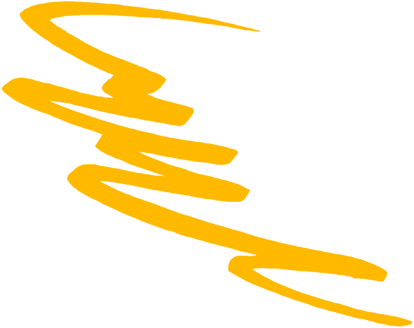 The image shows a black background with yellow scribbles that resemble lightning bolts on top of each other.