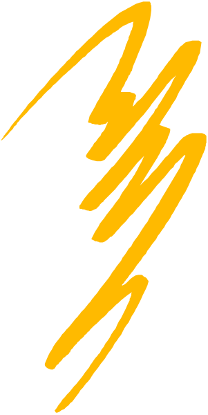 The image shows a black background with an abstract yellow design that resembles swirling lines creating a sense of movement on top right corner.