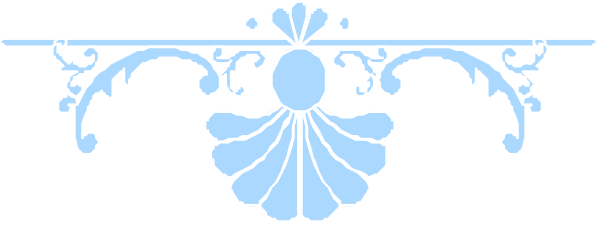 The image shows a decorative border with an intricate design featuring scrollwork on either side of what appears to be a stylized flower in the center.