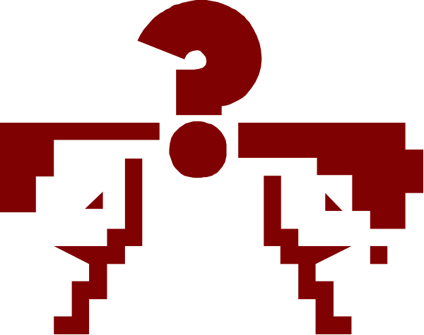 The image shows a pixelated graphic with two characters: an alien on top of another character that appears to be humanoid but is stylized in red pixels against a black background.